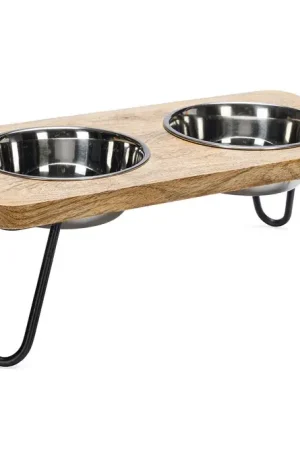Uitverkoop Designed By Lotte Hout Dinerset Kat Linga 31x16x10 cm